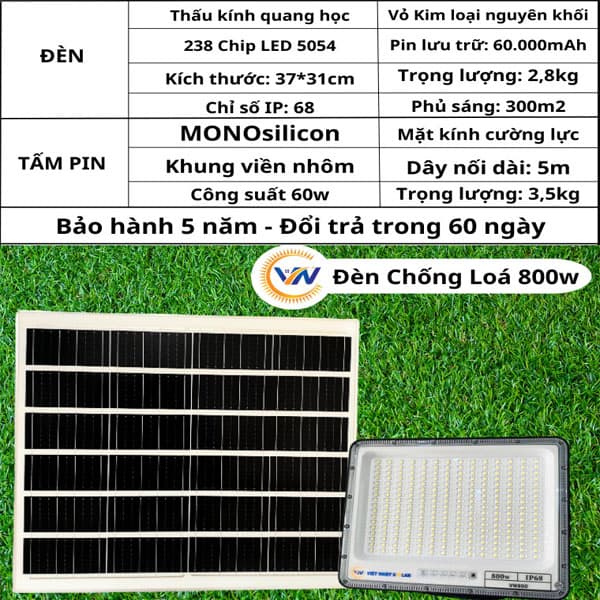 Đèn Pha Chống Lóa 800W