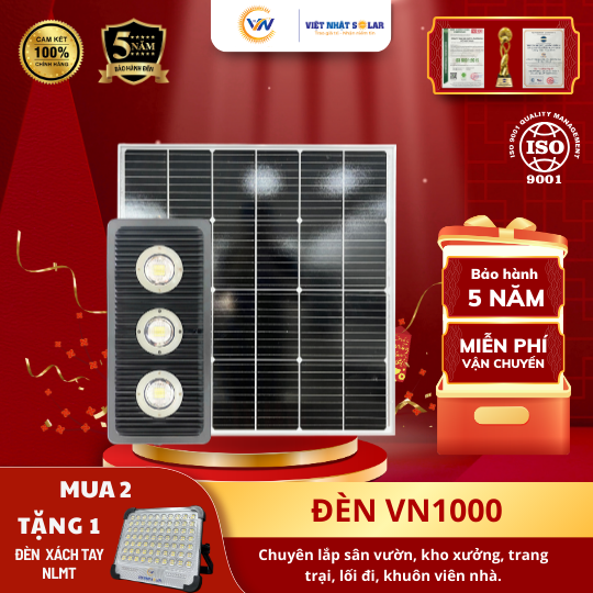 Đèn Năng Lượng Mặt Trời Chống Nổ VN900 & VN1000: Giải Pháp Chiếu Sáng An Toàn Tuyệt Đối Cho Kho Xưởng, Trang Trại 8 Đèn VN1000