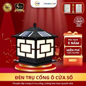 Đèn Trụ Cổng Ô Cửa Sổ Màu Đen