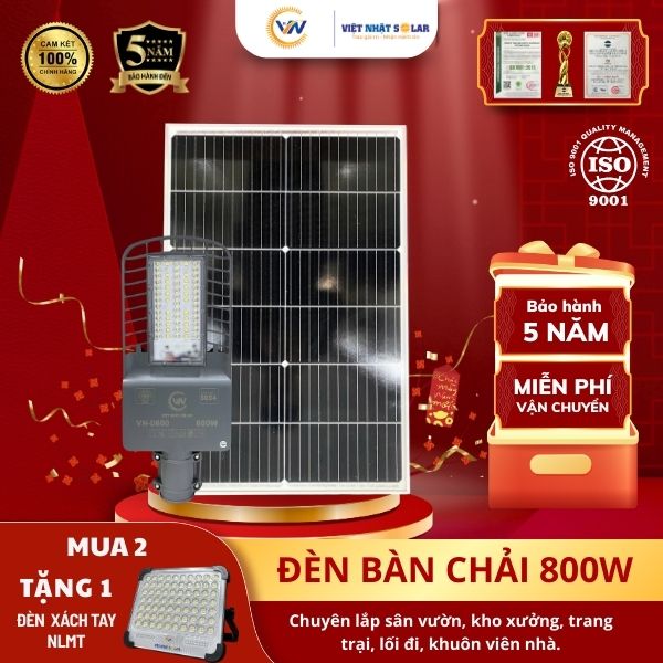 Lắp Đèn Năng Lượng Mặt Trời Ở Quê: Sân Rộng Sáng Trưng, Trộm Cắp Tránh Xa, 0 Đồng Tiền Điện! 7 Đèn bàn chải 800W