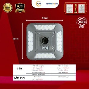 ĐÈN LIỀN THỂ UFO 1500W 17 Đèn năng lượng mặt trời liền thể UFO 1500W phù hợp thắp sáng sân vườn