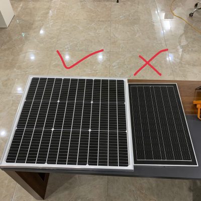 Tấm pin chính hãng so với tấm pin giả