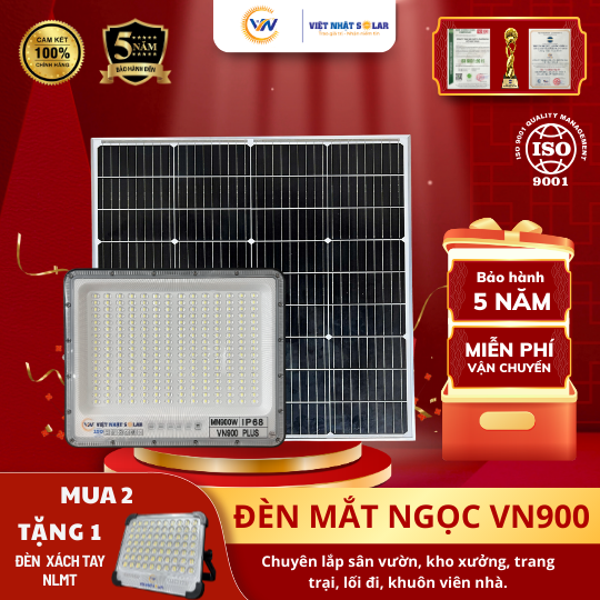Đèn Năng Lượng Mặt Trời Trong Nhà: Giải Pháp Thắp Sáng "0 Đồng" Sang Trọng, Tiện Nghi Cực Đỉnh 11 ĐÈN MẮT NGỌC 900W PLUS