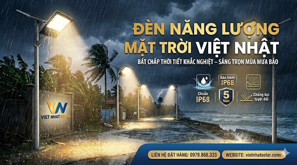 Mùa Mưa Bão: Có Nên Lắp Đèn Năng Lượng Mặt Trời? Sự Thật Về Tiêu Chuẩn Chống Nước IP68 4 Mùa Mưa Bão: Có Nên Lắp Đèn Năng Lượng Mặt Trời