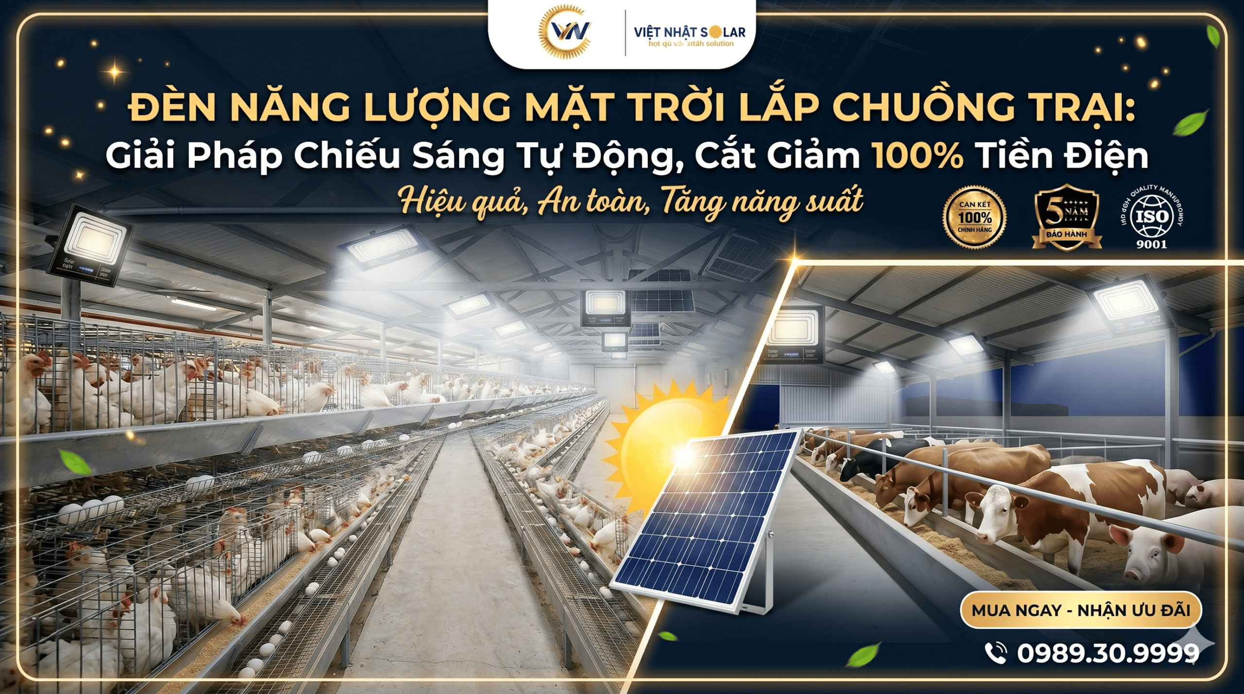 Đèn Năng Lượng Mặt Trời Lắp Chuồng Trại: Giải Pháp Chiếu Sáng Tự Động, Cắt Giảm 100% Tiền Điện 6 Đèn Năng Lượng Mặt Trời Lắp Chuồng Trại