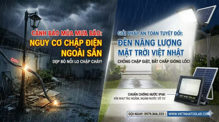 Cảnh Báo Mùa Mưa Bão: Nguy Cơ Chập Điện Ngoài Sân Và Cách Xử Lý Triệt Để Bằng Đèn Năng Lượng Mặt Trời 8 An Toàn Mùa Mưa Bão Với Đèn Năng Lượng Mặt Trời
