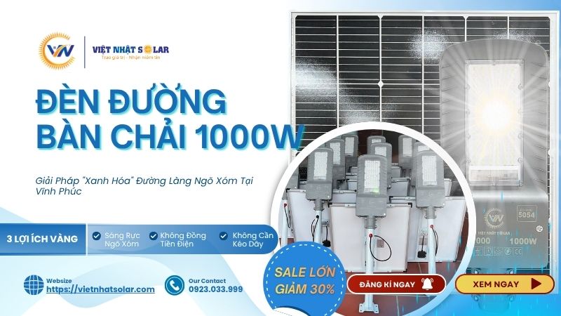 Đèn Đường Bàn Chải 1000W: Giải Pháp "Xanh Hóa" Đường Làng Ngõ Xóm Tại Vĩnh Phúc 9 Đèn Đường Bàn Chải 1000W giải pháp chiếu sáng ngõ xóm Vĩnh Phúc