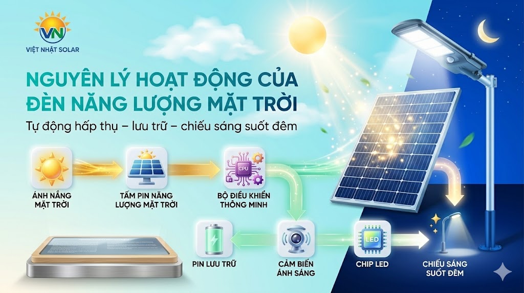 Đèn Năng Lượng Mặt Trời Là Gì? Cấu Tạo Và Nguyên Lý Hoạt Động Chi Tiết 18 Nguyên Lý Hoạt Động Của Đèn Năng Lượng Mặt Trời